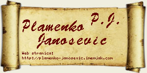 Plamenko Janošević vizit kartica